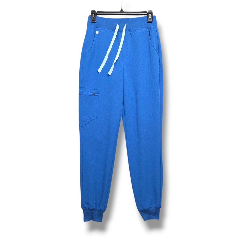 Figs High Waisted Zamora‎ Jogger Scrub Pants Womens XS Blue Limited Edition